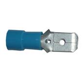 Cosse pr-isole clips mle Bleue largeur 6.3mm cble 2.5mm