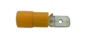 Cosse pr-isole clips mle Jaune largeur 6.3mm cble 6mm