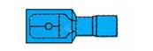 Cosse Total isolée clips mâle Bleu largeur 6.3mm câble 2.5mm²