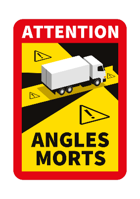 Autocollant angles morts poids lourds