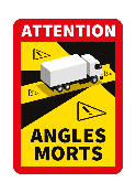 Autocollant angles morts poids lourds