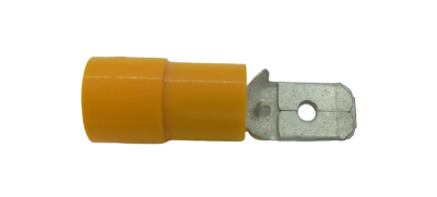 Cosse pré-isolée clips mâle Jaune largeur 6.3mm câble 6mm²