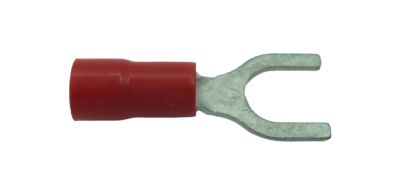 Cosse pré-isolée Rouge à fourches câble 1.5mm² vis M6