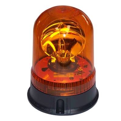 Gyrophare 12/24V lampe orange à fixer D142mm H183mm