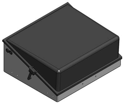 Bac à double batteries avec capot ( 500 x 600 x 260 )