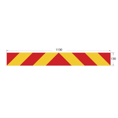 1 Plaque support ALU 1130x130mm Epaisseur 1 mm ECE70 - Signalisation tracteur et camion