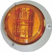 feu flash xenon orange 10/080v-2w fix. 3 points-d:129mm/h:90mm-lap