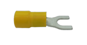 Cosse pré-isolée Jaune à fourches câble 6mm² vis M6