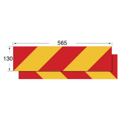 2 Plaques support ALU 565x130mm Epaisseur 1 mm ECE70 - tracteur et camion