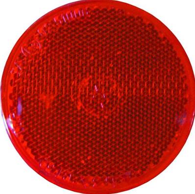 catadioptre rond d60mm adhesif sans trou coaxial rouge