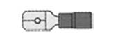 Cosse pré-isolée clips mâle Rouge larg. 6.3mm câble 1.5mm²