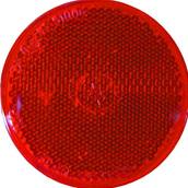 catadioptre rond d60mm adhesif sans trou coaxial rouge