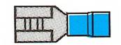Cosse pré-isolée clips femelle Bleue larg. 6.3mm câble 2.5mm²