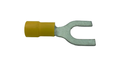Cosse pré-isolée Jaune à fourches câble 6mm² vis M8