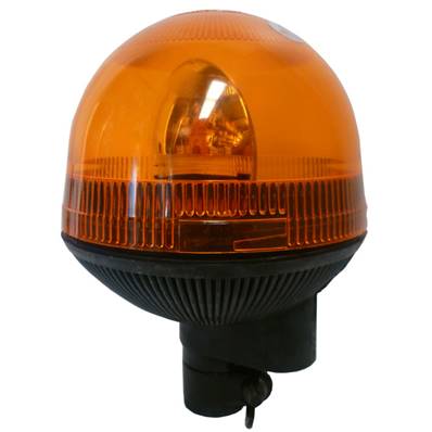 Gyrophare 12/24v orange boule fixation tige D152mm H210mm
