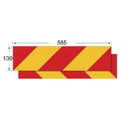 2 Plaques support ALU 565x130mm Epaisseur 1 mm ECE70 - tracteur et camion