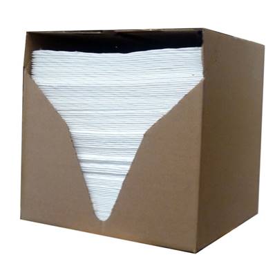 Carton de 100 feuilles absorbantes hydrocarbures