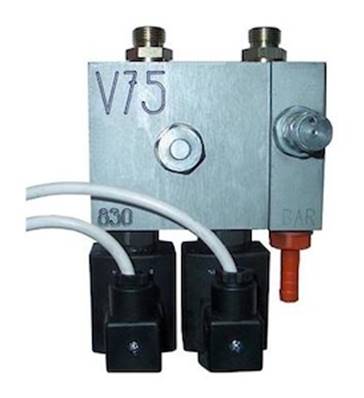 Vanne horizontale 4 voies V75 avec bloc 24V (remplace VE127/VE134)