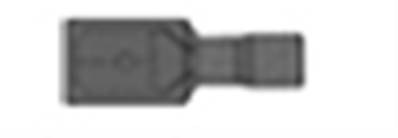Cosse Total isolée clips mâle Rouge larg. 6.3mm câble 1.5 mm²